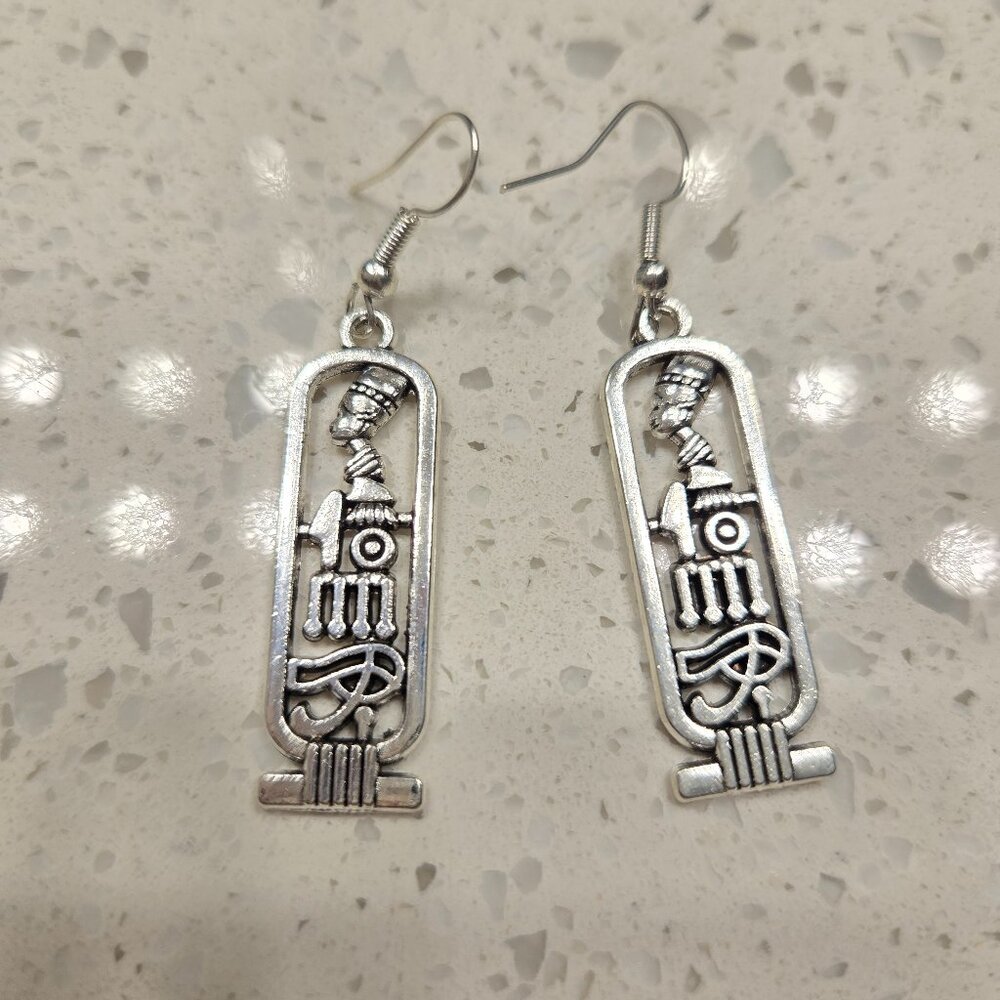 Never worn Egyptian Cartouche earrings